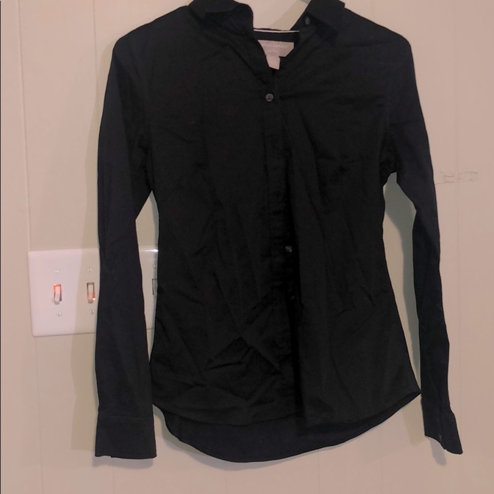 Banana republic black button up